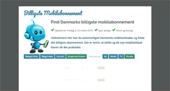 Desktop Screenshot of billigsteabonnement.dk